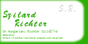 szilard richter business card